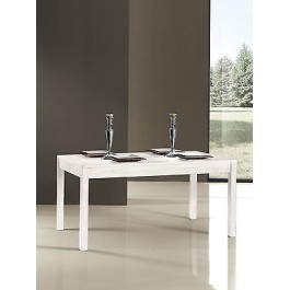 TAVOLO LEGNO 100x100 ALLUNGABILE ANTICATO BIANCO - AVORIO - VARI