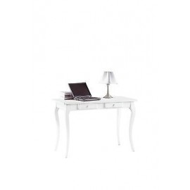 Consolle con scrivania estraibile 99x36-70 cm in legno bianco