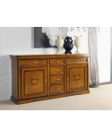 CABINET BOIS COULEUR NOYER AVEC DRESSER INTARSIO X PRODUIT SEJOUR VENETO