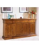 CREDENZA IN LEGNO MASSELLO vari colori  4 ANTE L 224 P 52 H 115