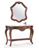 MEUBLES SALLE DE BAINS CABINET L 135 P 46 CM CM CLASSIQUE BOIS AVEC MIROIR