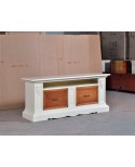 BASE MOBILE PORTA TV CREDENZA BASSA LEGNO MASSELLO BICOLORE COME FOTO- codluis 1021