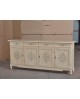 CREDENZA DECOTARA 3 ANTE 3 CASSETTI LACCATO AVORIO PENNELLATO - codluis 1032