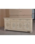 GLAUBE DECOTARA 3 DOORS 3 DRAWERS LACKIERTE ELFENBEIN gebürstet - codluis 1032