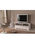 TV STAND WOOD MODERN WHITE LUCIDO- codluis 360